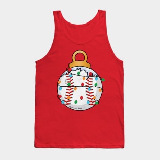 Baseball Christmas Lights Tank Top